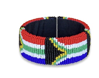 Zulu Beaded Bangles- South African Flag