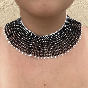Ntombi Zulu Beaded Necklaces- Black and White