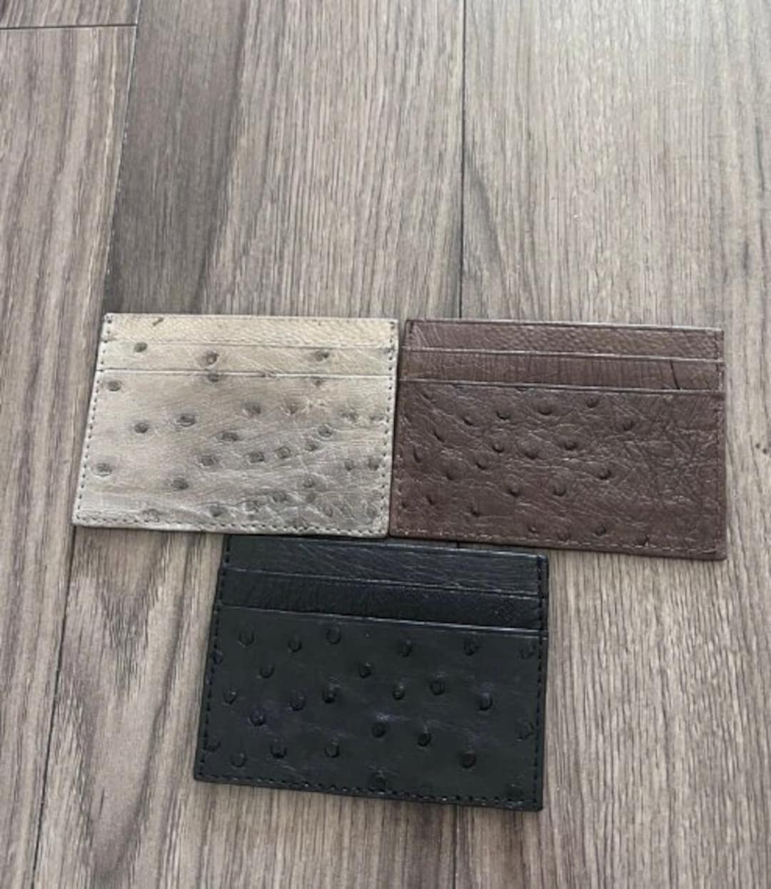 Buy Genuine Ostrich Leather Card Holder-neutrals Online in India 