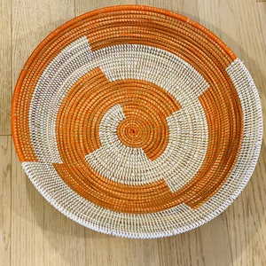 PVC African Bowls -Orange Grid