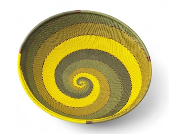 Medium Telephone Wire Bowl- Yellow 02