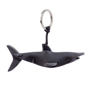 Leather Shark Keychain