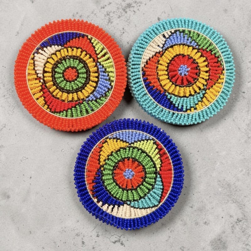 African Orange Coasters - Etsy