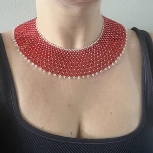 Ntombi Necklaces- Red and Silver