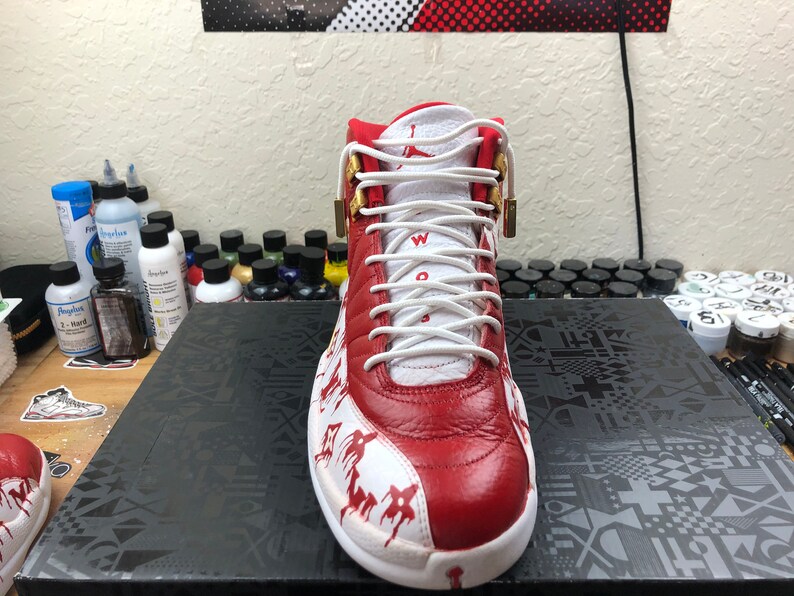 Custom drip supreme LV jordan 12 size 11.5 | Etsy