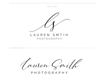 Logotipo de fotografía, logotipo de marca de agua, logotipo de firma, logotipo y marca de agua, logotipo prefabricado, logotipo de guión