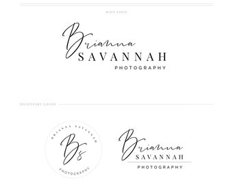 Logotipo de la firma, logotipo de la fotografía, logotipo de marca de agua, logotipo y marca de agua, logotipo prefabricado, sello del logotipo
