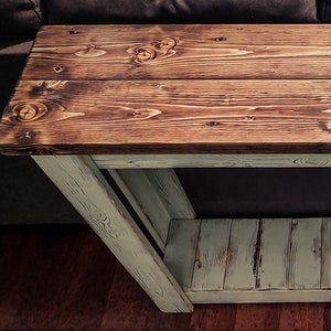 American-Made Handmade Rustic Wood Sofa Table/Entry Table with Hand-Rubbed Protective Wax Finish