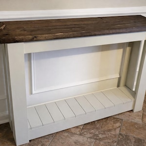 American-Made Handmade Rustic Wood Sofa Table/Entry Table with Hand-Rubbed Protective Wax Finish image 7