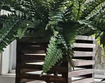 American-Made Brand New, Original, Handmade Planter for Plants, etc. Slats/Slatted Planters