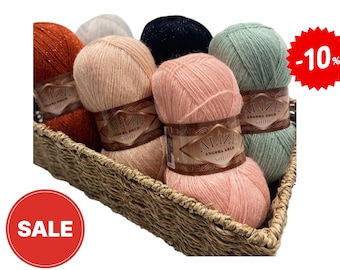 Alize Angora Gold Simli Garn: Ull, Akryl, Metallblandning