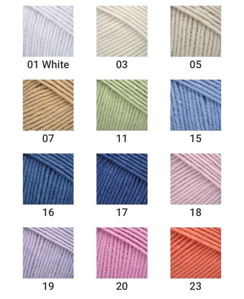 Yarnart Jeans Cotton Blend Yarn Sport Weight for Knitting, Crochet Etsy