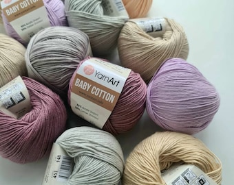 Yarnart baby cotton , Amigurumi Cotton yarn,Knitting Yarn, crochet , Soft yarn, Baby Yarns, jeans Yarn, amigurumi, Cotton yarn