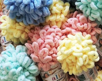 Alize Puffy Yarn: Micropolyester Chenille No-Hook Blanket Yarn