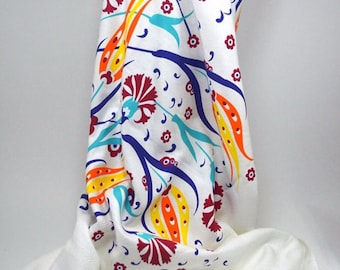 100% cotton Yellow Tulip Printed Peshtemal