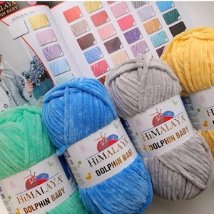 Bébé dauphin de l&#39;Himalaya, fil pour bébé, bébé à tricoter, fil de velours, fil pour bébé, fil au crochet, fil pour couverture de bébé