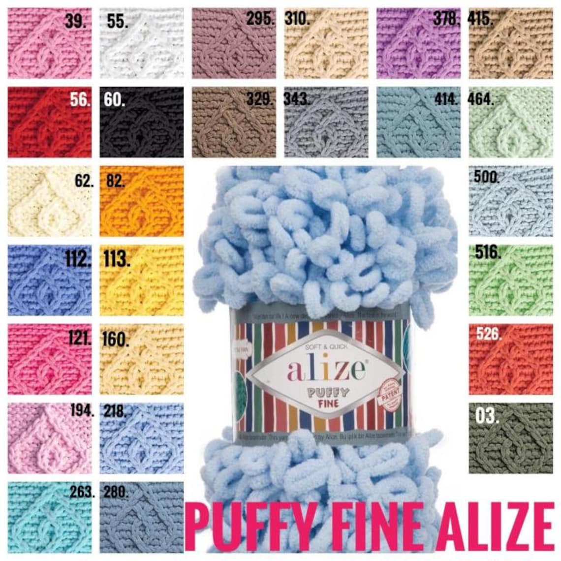 Alize puffy fine Baby yarn Blanket yarn Velvet yarn No hook Etsy