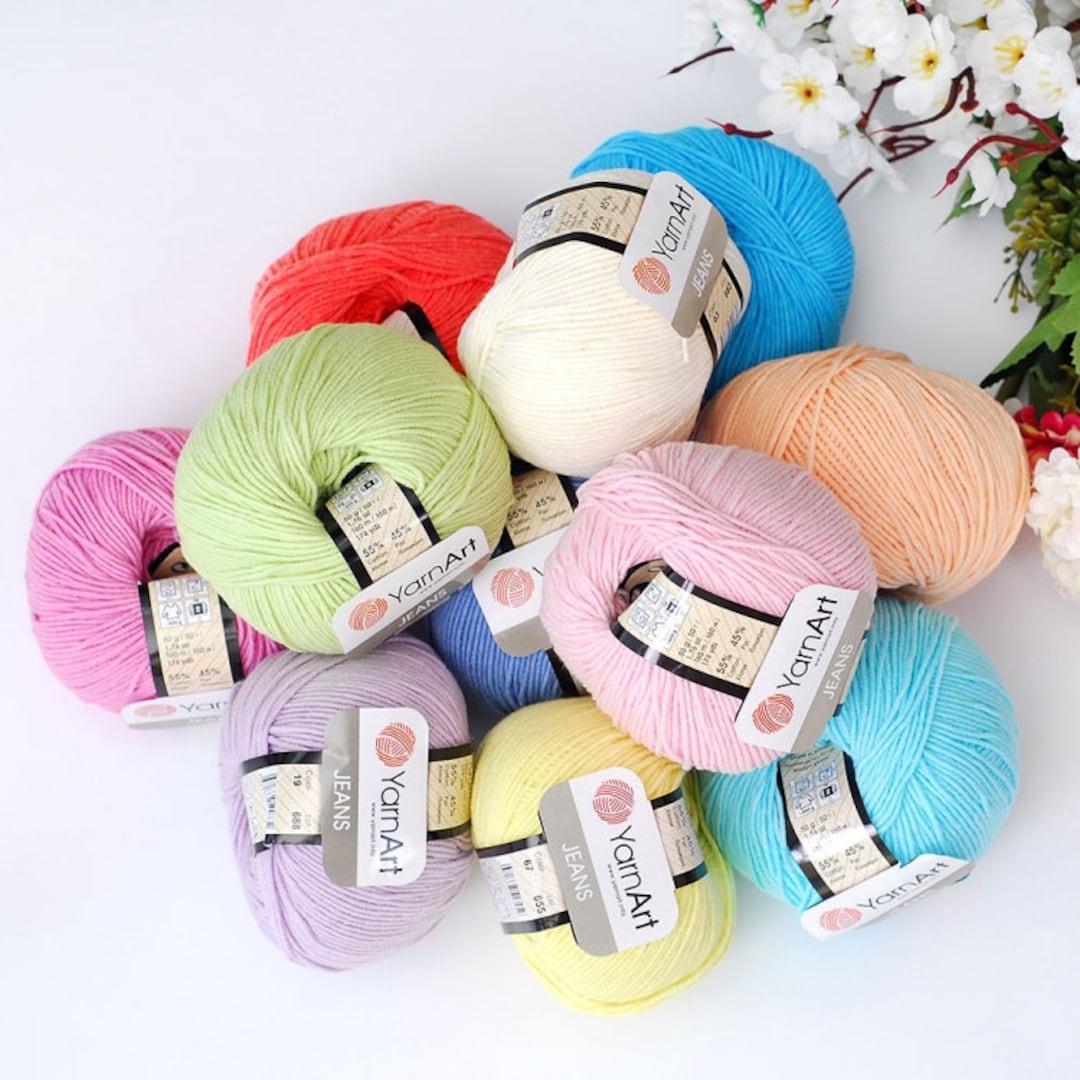 Yarnart Jeans, Cotton Yarn,knitting Yarn, Crochet , Soft Yarn, Baby