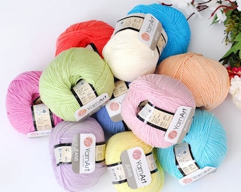 Yarnart jeans, Cotton yarn,Knitting Yarn, crochet , Soft yarn, Baby Yarns, jeans Yarn, amigurumi, amigurumi cotton