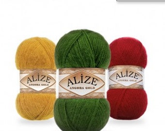 Alize Angora Gold, Crochet Yarn, Mohair Yarn, Knitting Yarn, Lace yarn, Angora wool, Fingering yarn,Angora Gold Mohair, Wool Yarn