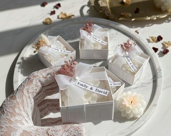 Personalized Wedding Favors for Guests in Bulk,Bridal Shower Gifts, Candle Favors, Gastgeschenke