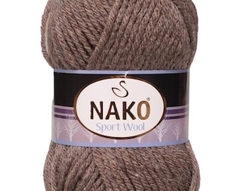 NAKO Sport Wool Yarn, Acrylic Wool Blend, Knitting Crochet