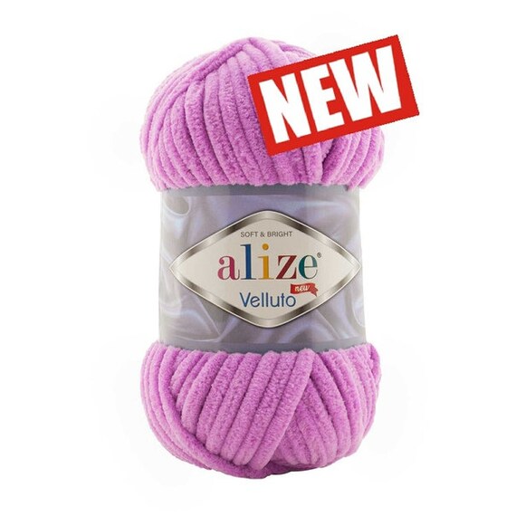 ALIZE Velluto Soft Yarn Fluffy Yarn Baby Blanket Yarn Baby Knitting Yarn  Velvet Crochet Yarn, 