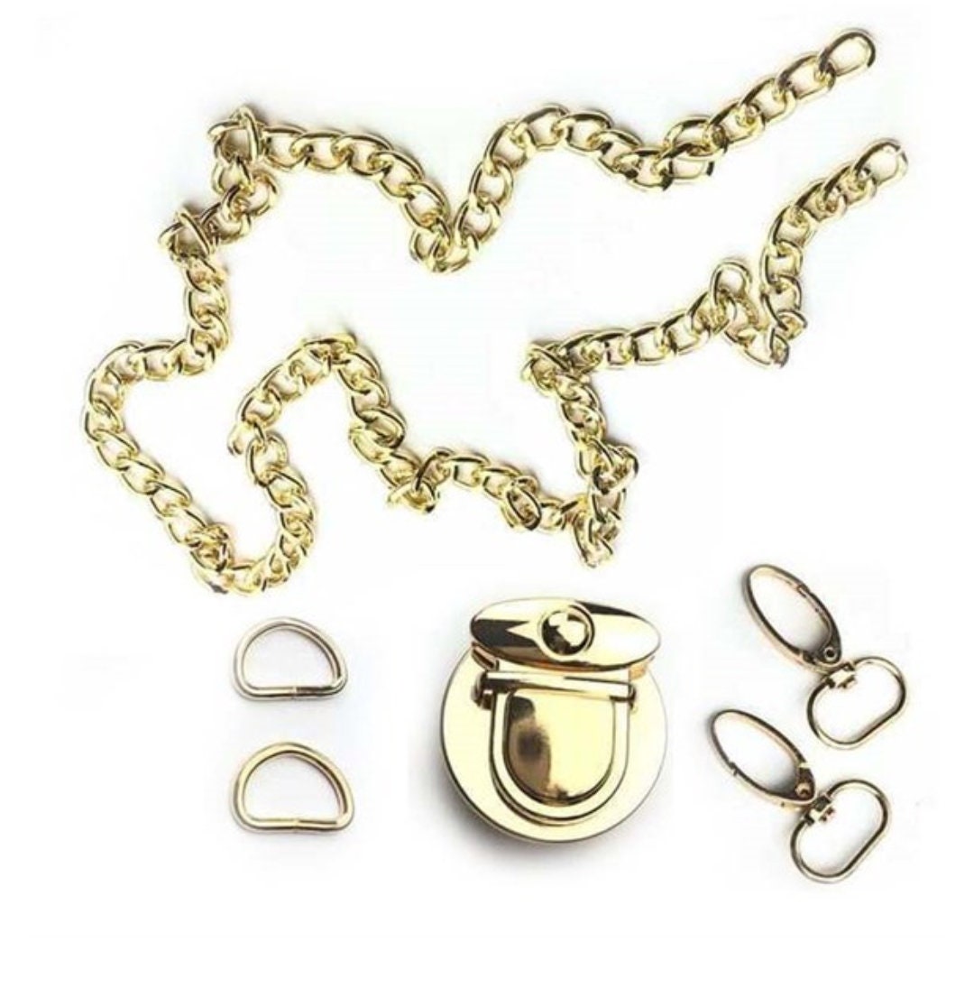 Metal Bag Chain Set Bag Handle Etsy