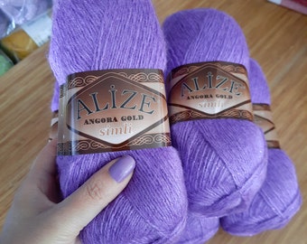 Alize Angora Gold Simli Garn, Metalltråd (5x100 gr)