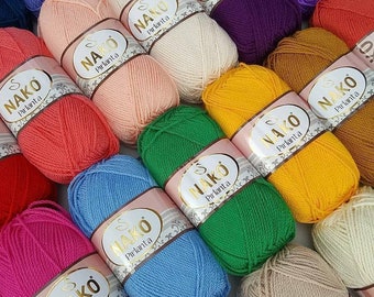 NAKO Pirlanta Micro Acrylic Yarn: Knitting & Crochet, 100g