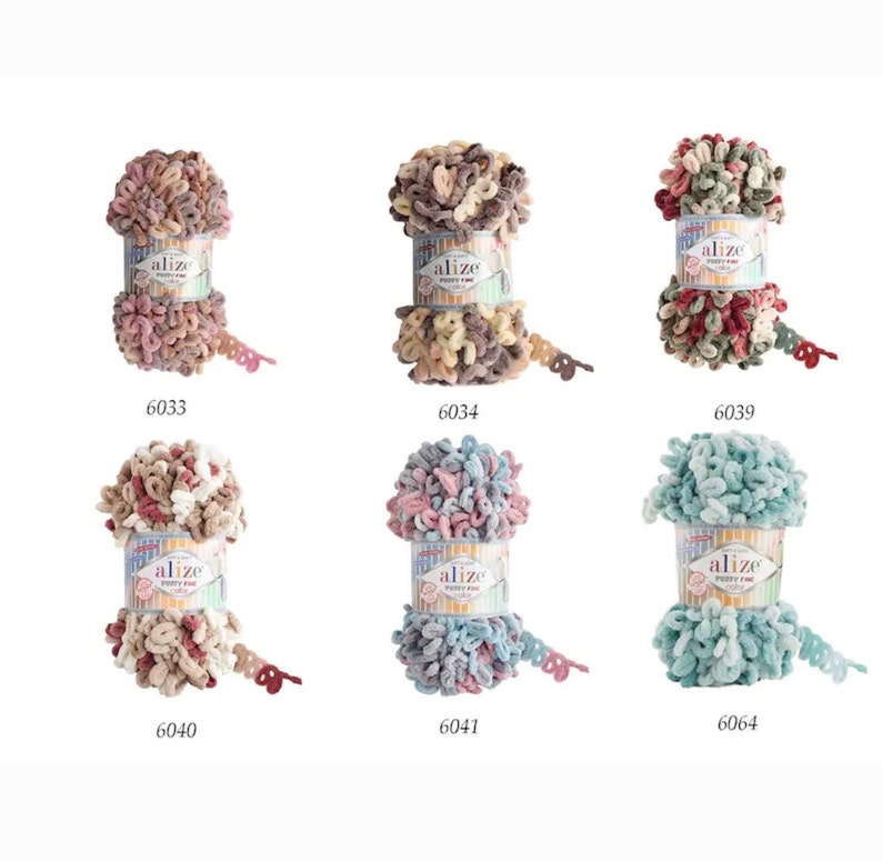 Alize Puffy Fine Color baby Yarn Blanket Yarn Velvet Yarn Etsy