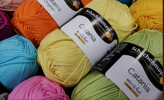 Schachenmayr Catania Cotton Yarn, 100% Mercerized Cotton for Amigurumi, Crochet Yarn for Summer Clothing, Sport Weight Cotton Thread, 50g