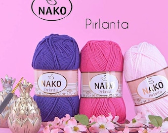 NAKO PIRLANTA Przędza akrylowa: amigurumi, robótki na drutach i szydełko