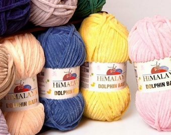 Himalaya Dolphin Baby yarn for blanket, amigurumi and shawls,Crochet , cardigans, sweaters,100gr 120mt- 131 yards