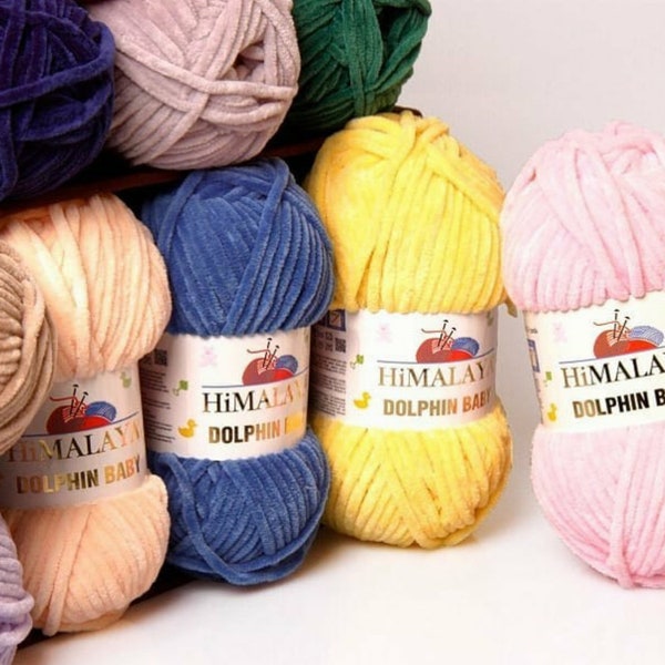 Fil Himalaya Dolphin Baby pour couverture, amigurumi et châles, crochet, cardigans, pulls, 100 g, 120 m - 131 yards