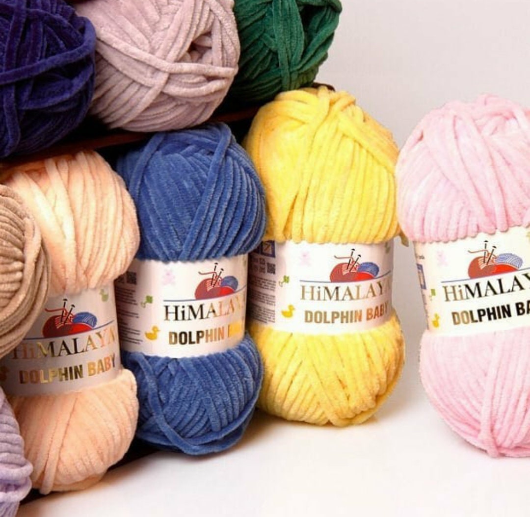 Himalaya Dolphin Baby, Baby Blanket Yarn, Velvet Yarn, Himalaya Yarn, Baby  Yarn, Baby Crochet Yarn, 100g3.5oz 120m131yd, Chenille Bulky Yarn 