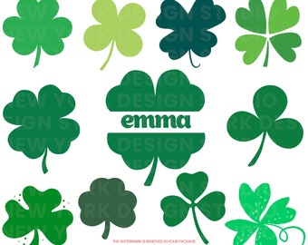 Download Shamrock Monogram Svg Etsy