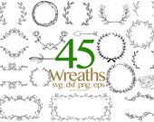 Wreath svg bundle cricut, circle svg bundle, floral wreath svg, heart laurel wreath svg, wedding wreath svg,wreath monogram svg circle frame