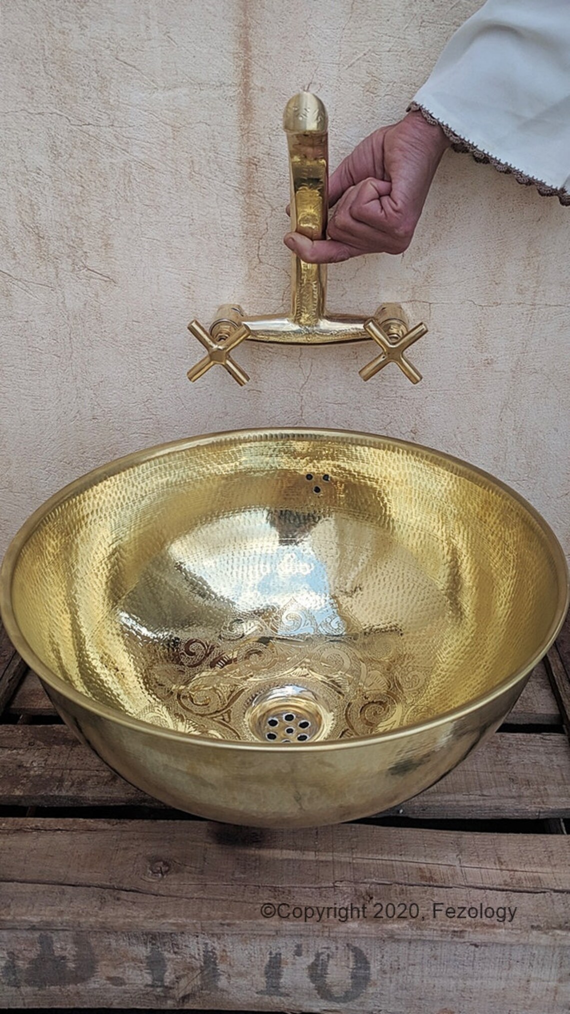 Mid Century Brass Vessel Sink Brass Sink bohemian Antique Etsy