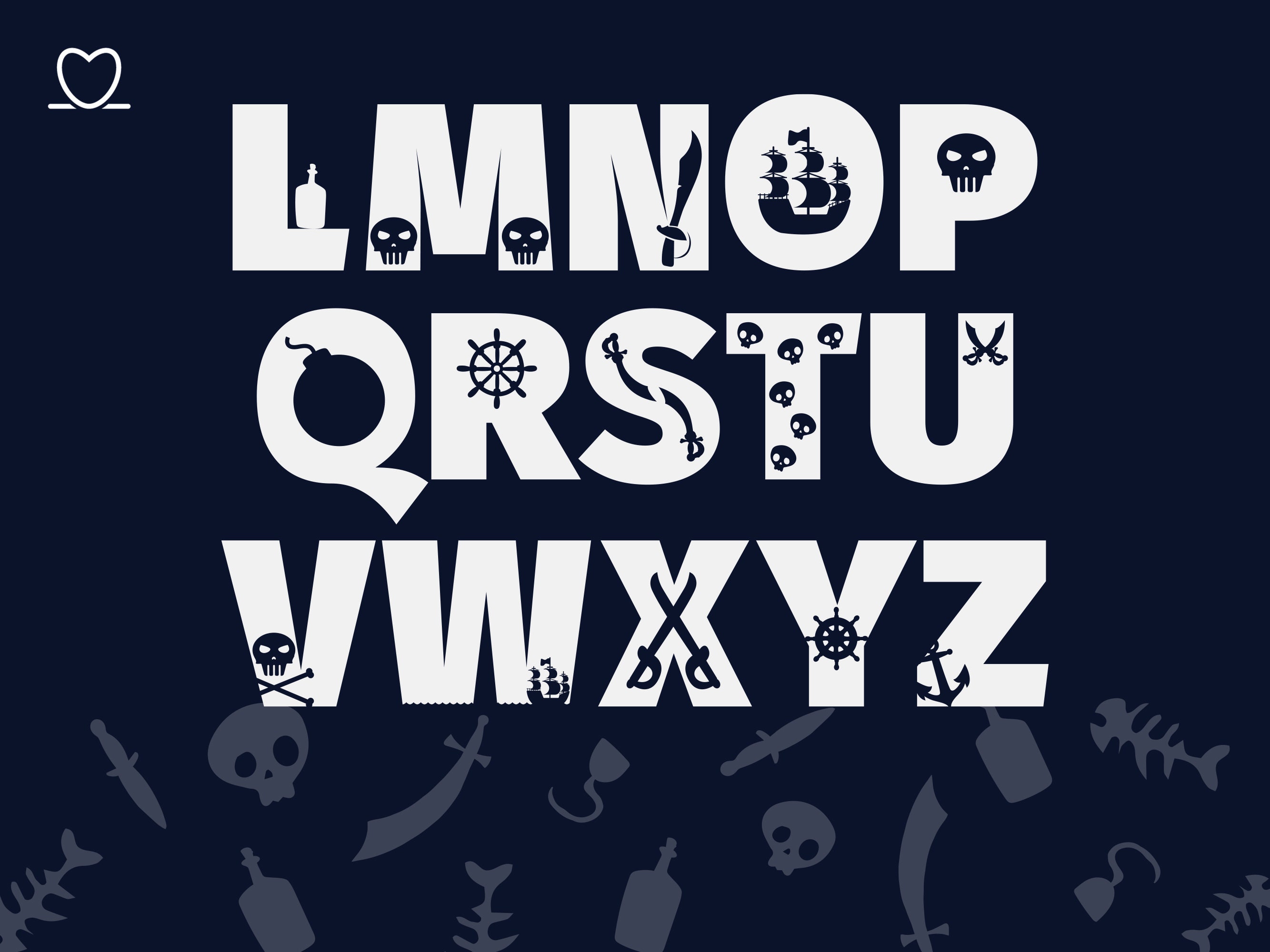 Pirate Letters SVG / Kids Alphabet SVG / Cricut Pirate Alphabet