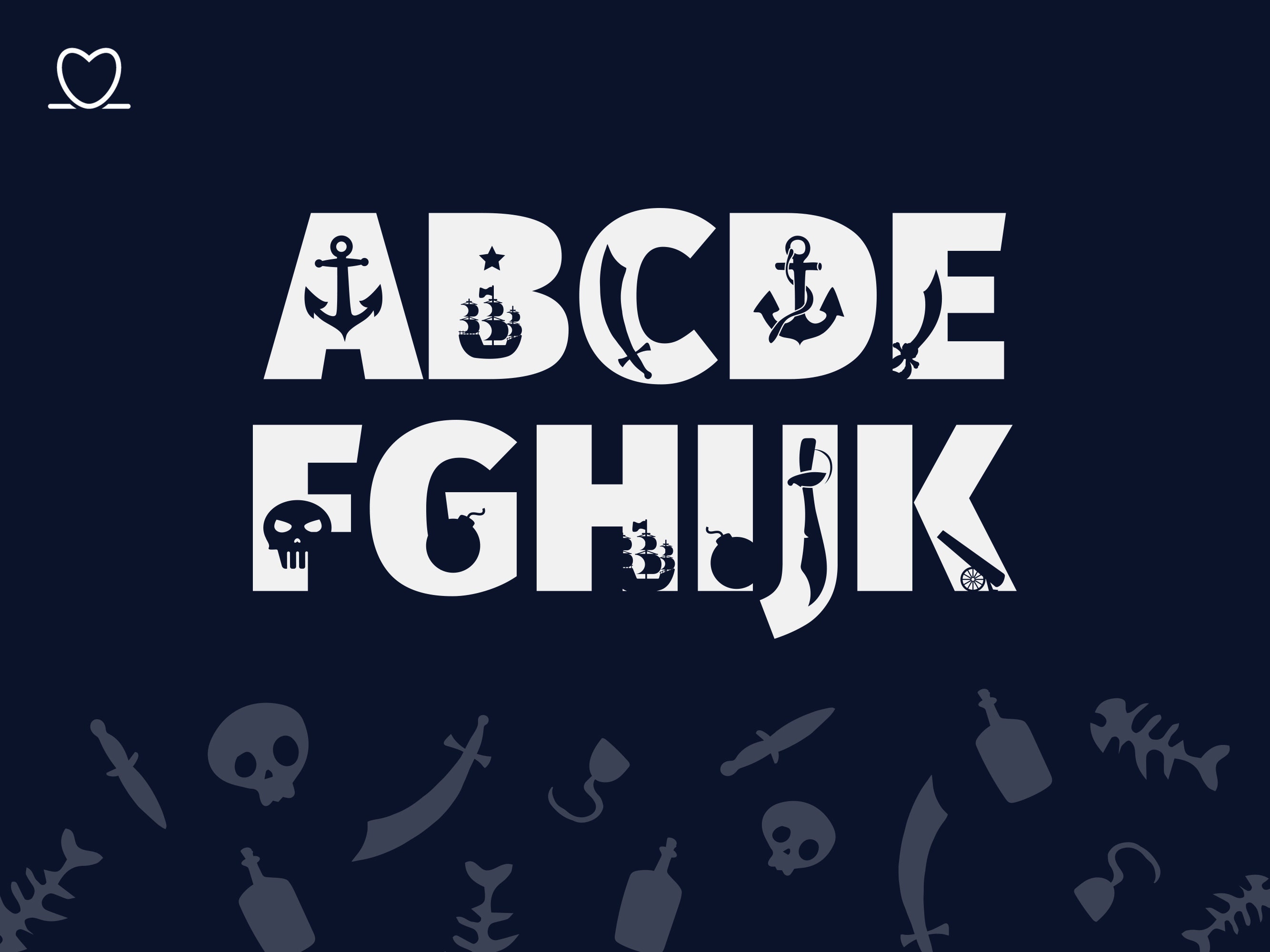 Pirate Letters SVG / Kids Alphabet SVG / Cricut Pirate Alphabet