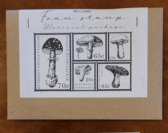 Large Mo Card Mushroom Foam Stamp for crafting, cardmaking, junk journaling, and paper crafting