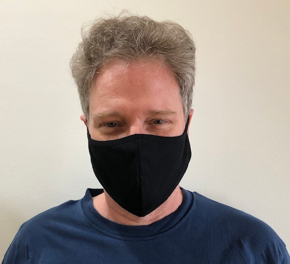 3 pack Extra Large Black Face Mask Adults Poly Cotton Blend Etsy
