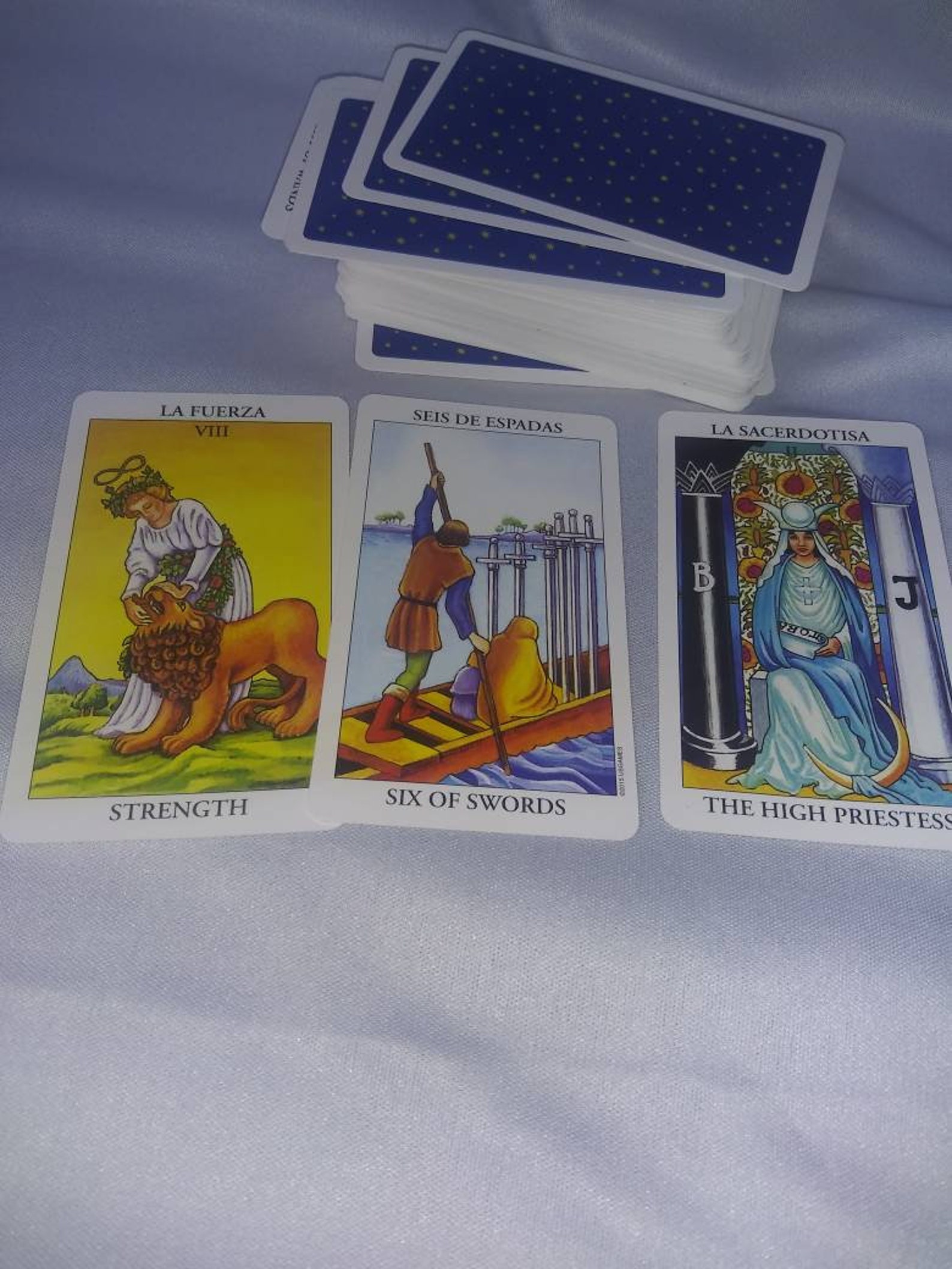 English/ Spanish Tarot Card Deck Etsy