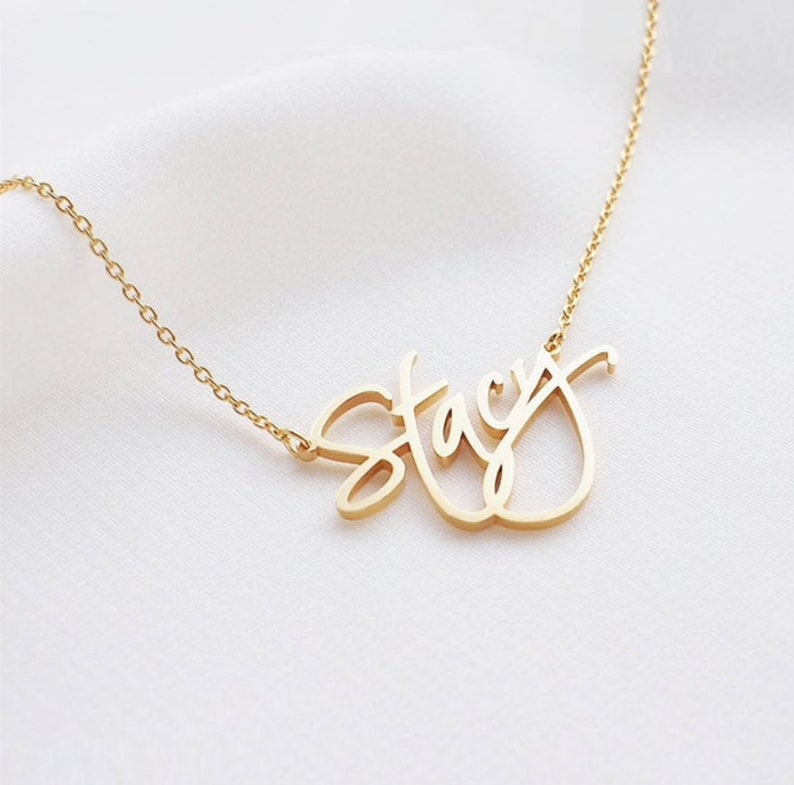 Custom Necklaces Script Personalized Name Necklaces Jewelry Etsy