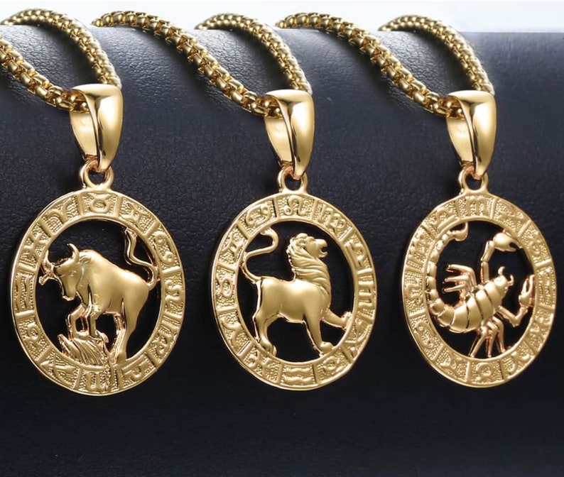 Horoscope Sign Symbols Custom Personalized Jewelry Gold Filled Custom Jewelry Birthday Gift Zodiac Necklace For Women or Men
