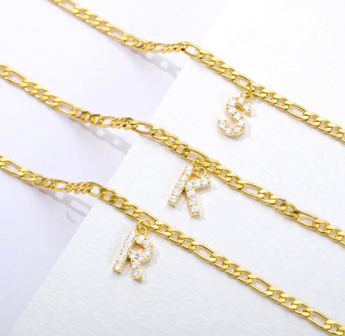 Custom Crystal Initial Anklet Customized Jewelry Letter Anklet Etsy