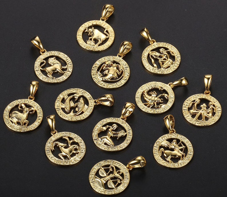 Horoscope Sign Symbols Custom Personalized Jewelry Gold Filled Custom Jewelry Birthday Gift Zodiac Necklace For Women or Men