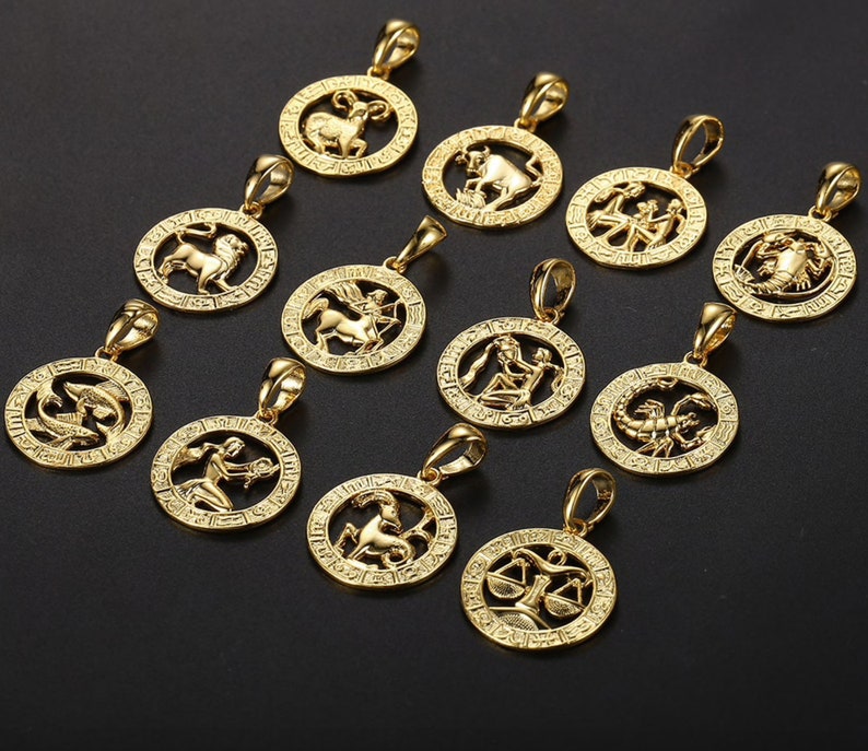 Horoscope Sign Symbols Custom Personalized Jewelry Gold Filled Custom Jewelry Birthday Gift Zodiac Necklace For Women or Men