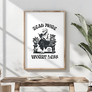 Library Wall Art for Book Lovers Home Decor Cozy Library Art Digital Download Printable Instant Download Cool Wall Art